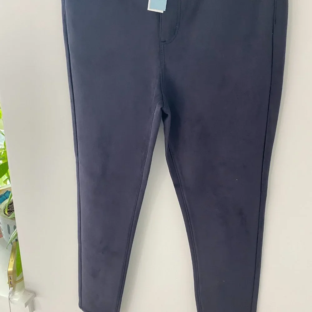 NEW Ann Taylor Purple Crushed Velvet Pants Size 10 Petite - Picture 6 of 7